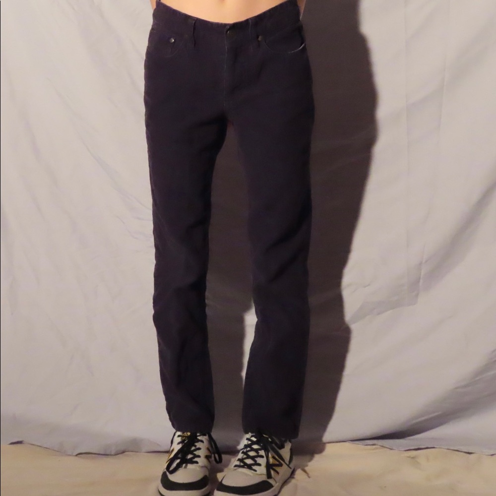 small black corduroy jean cords (thrifted)